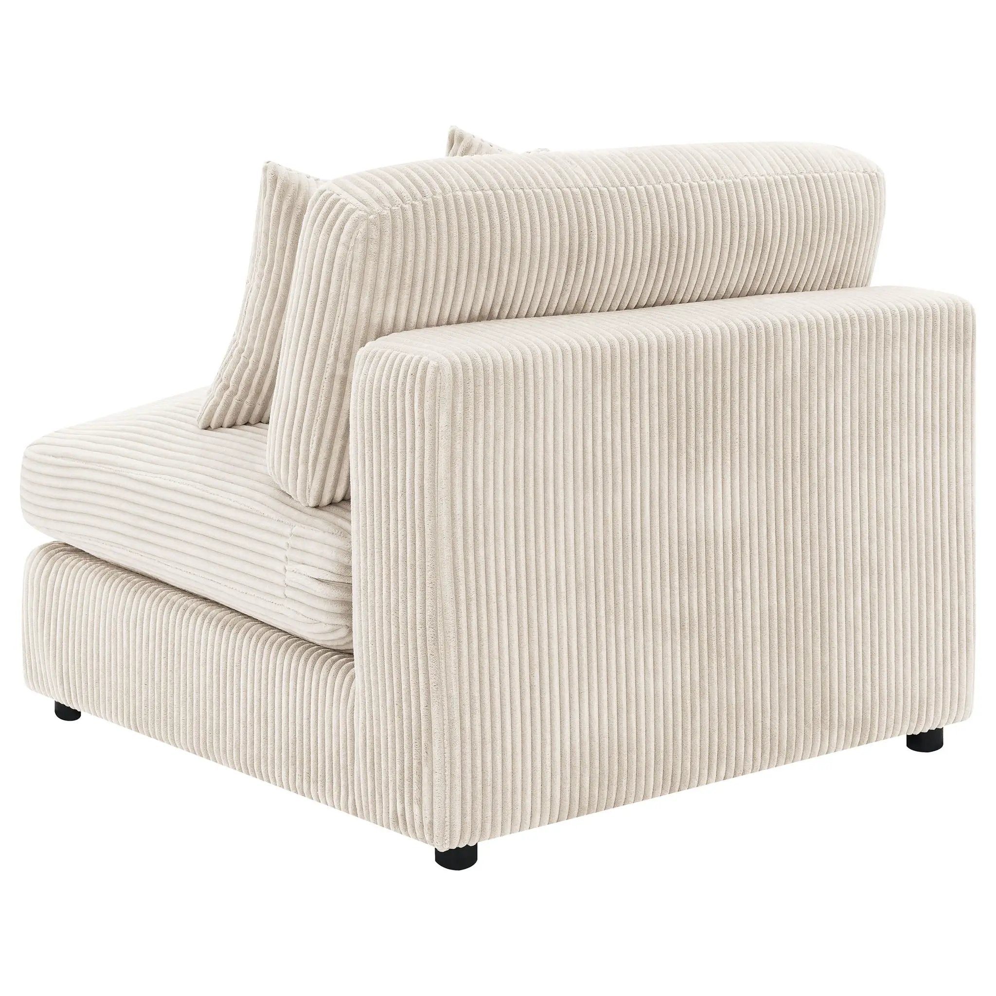 Blaine Upholstered Armless Chair Sand by Unique Piece Furniture