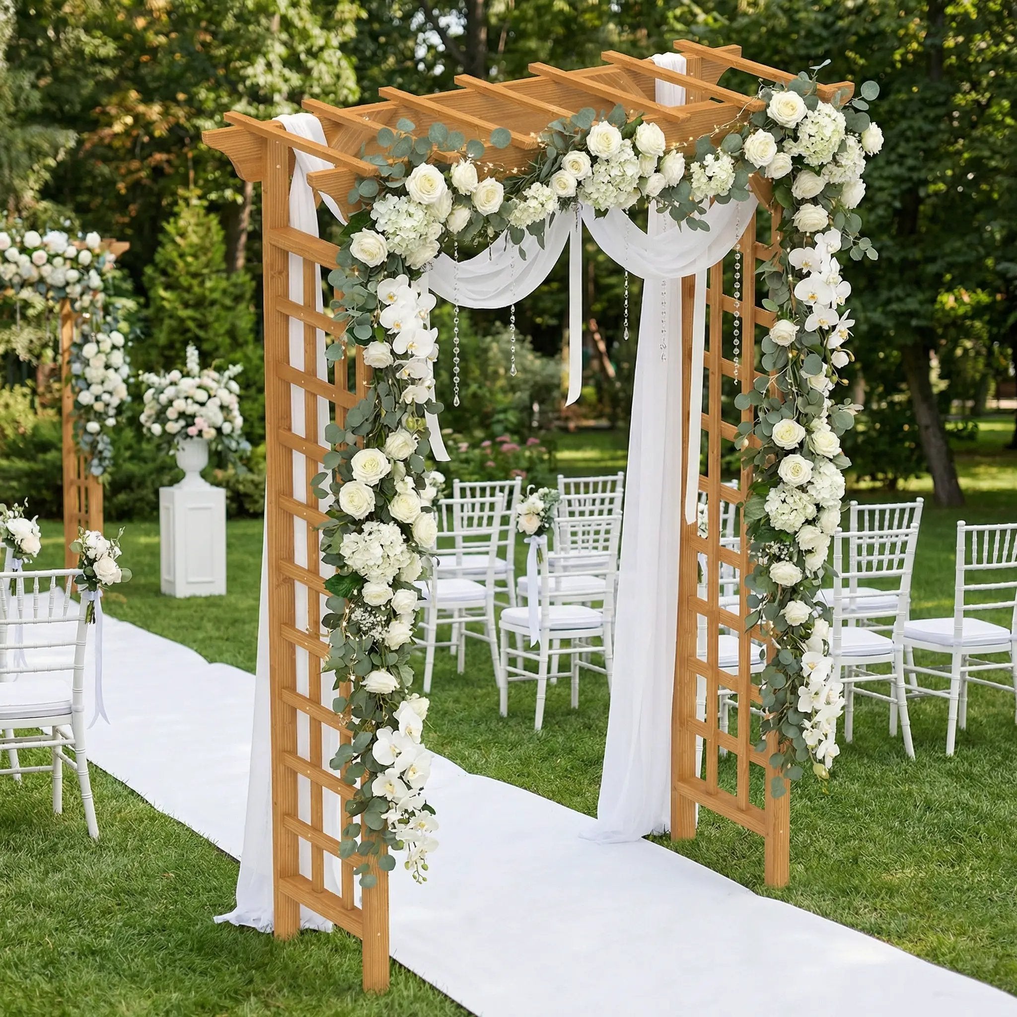 Wooden Arbor Wedding Arch for Ceremony by HouseOfZazla