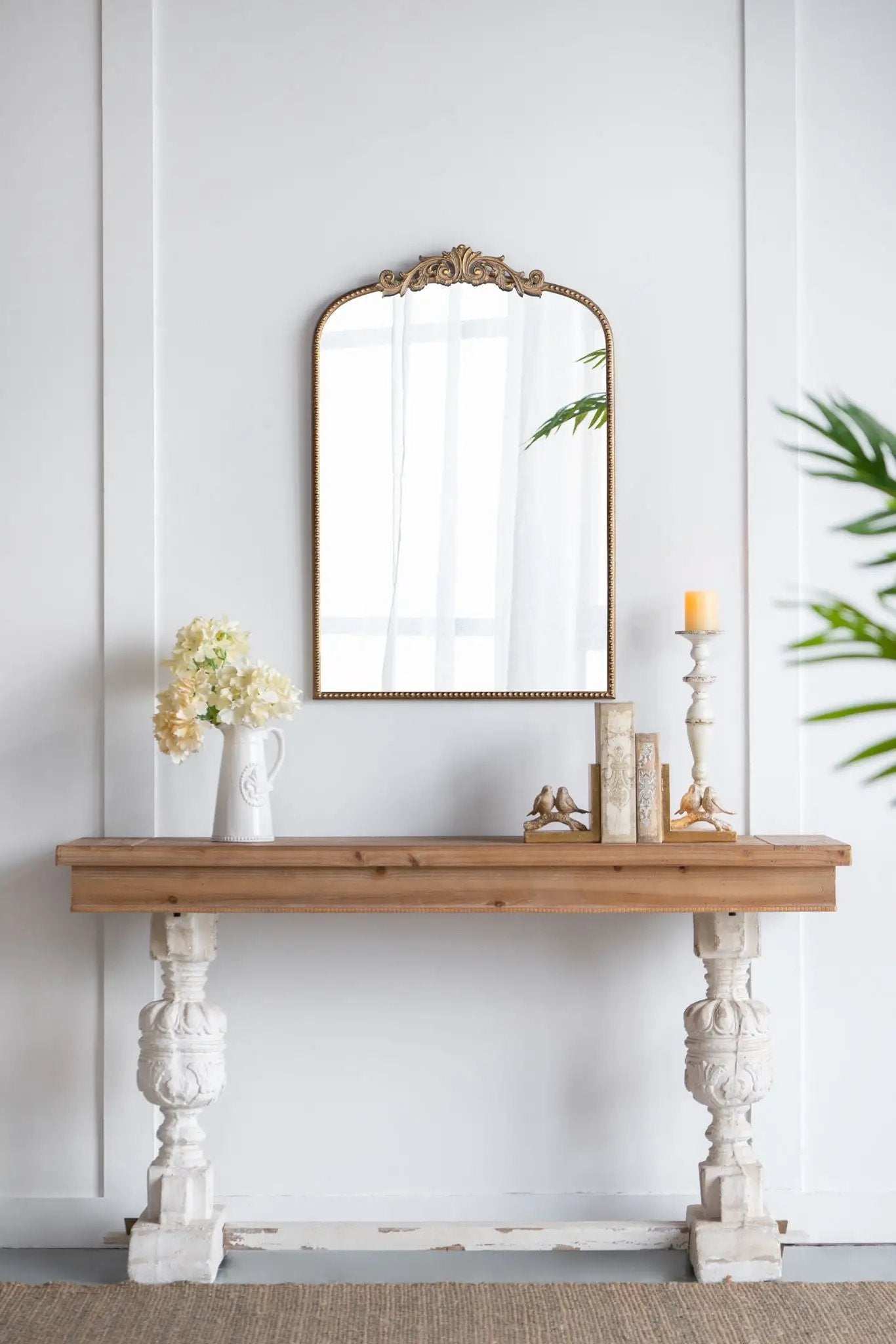 Arch Mirror, Baroque Inspired Wall Decor For Bathroom, Bedroom, Living Room by Unique Piece Furniture