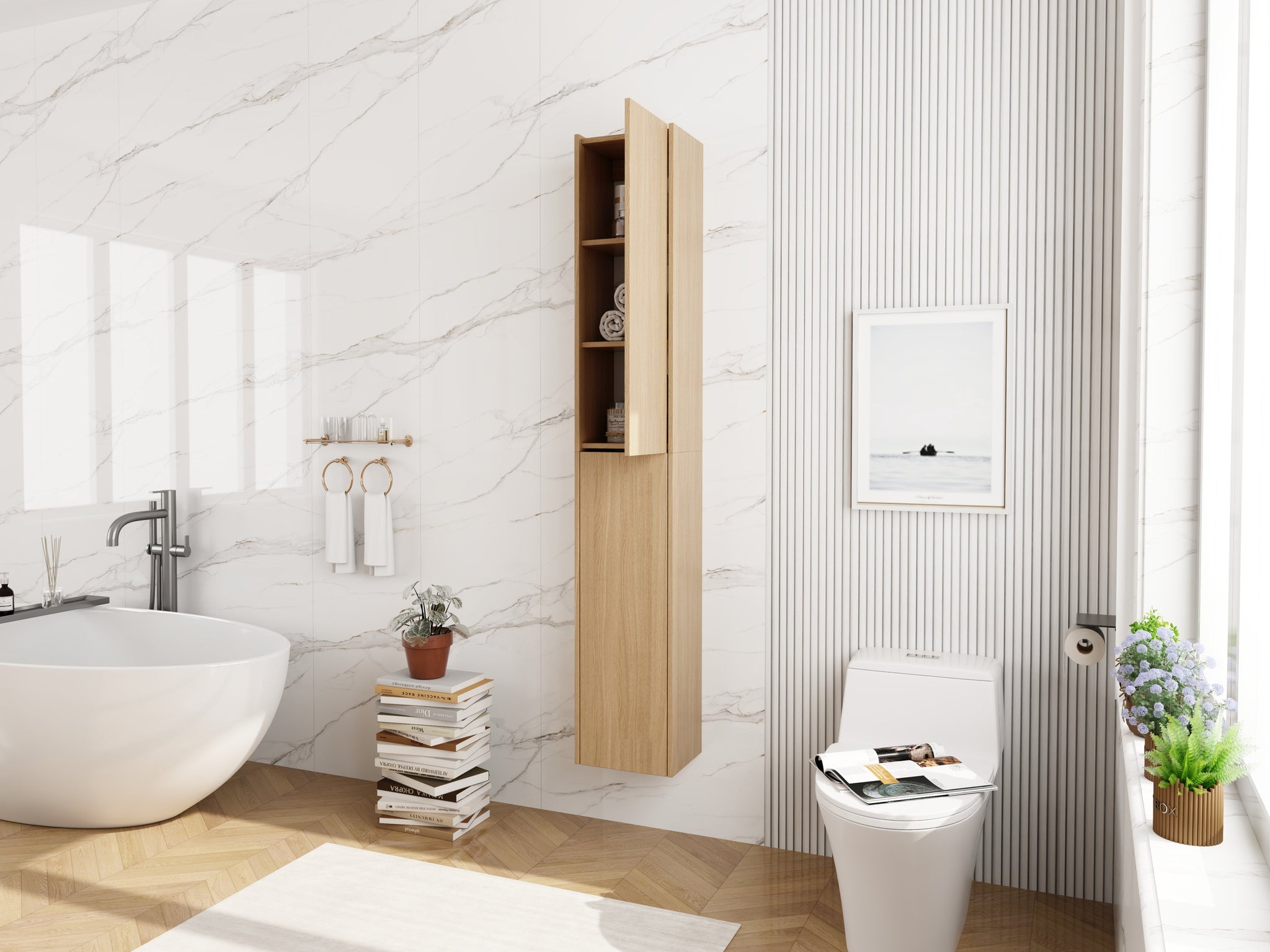 24 Inch Wall Mounted Side Cabinet Combination by HouseOfZazla