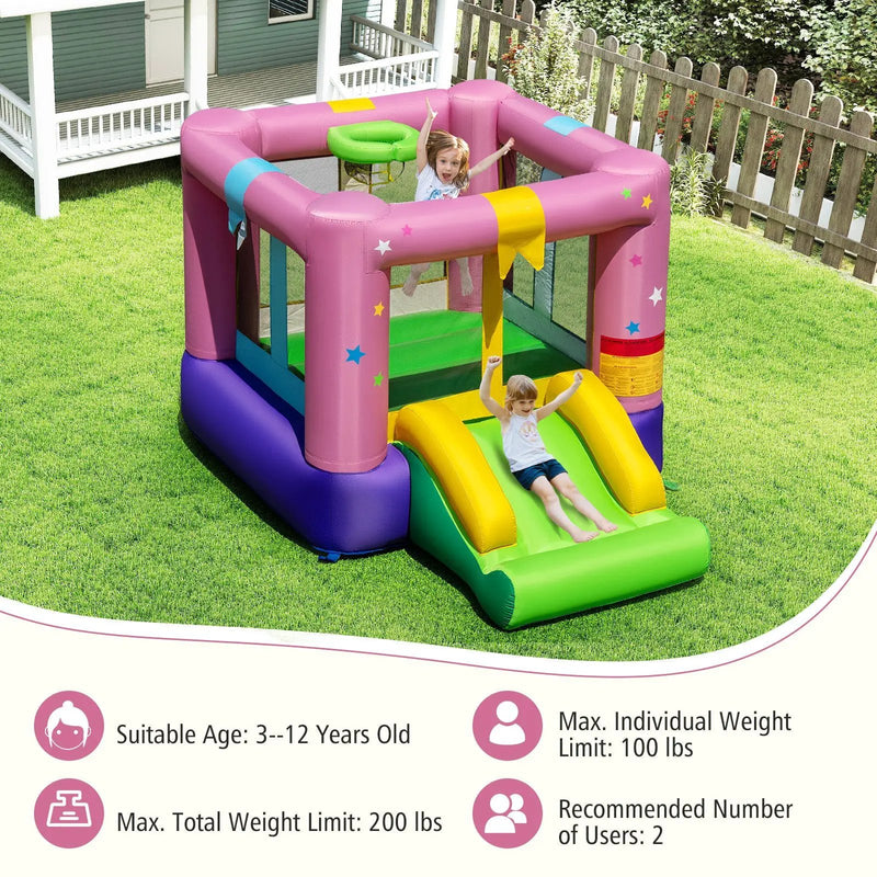 Inflatable Bounce House with 480W Blower and Carrying Bag for Party by DirectDeals