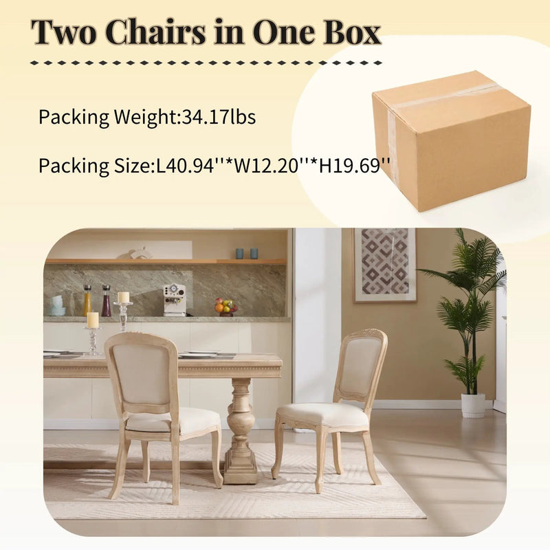 French Country Dining Chairs Set of 2 by HouseOfZazla