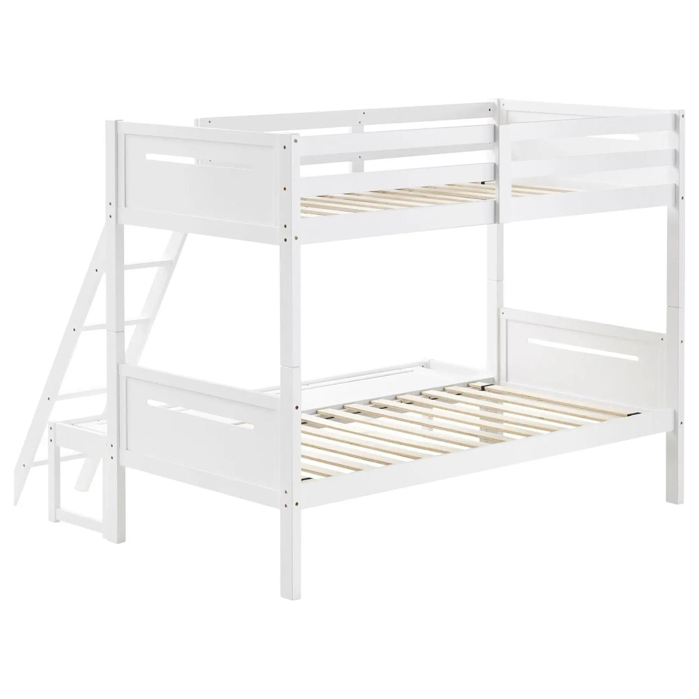 Bunk Bed With Built In Ladder, Safety Guardrails And Angled Access Step by HouseOfZazla