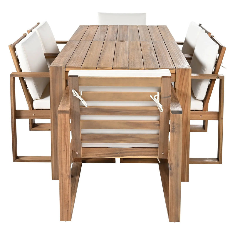 TREXM Patio Table and Chairs Set, 7-Piece Outdoor Dining Set for 6 by HouseOfZazla