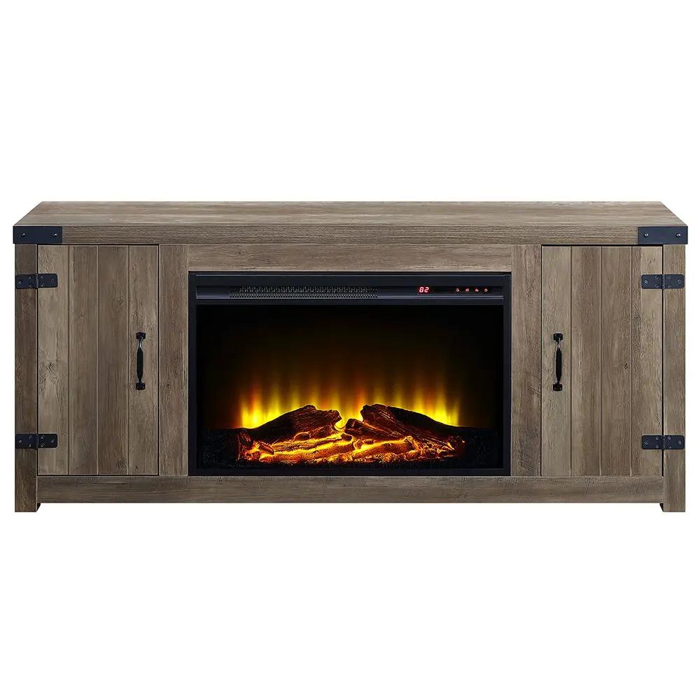 Tobias - 25" Fireplace - Rustic Oak by Unique Piece Furniture