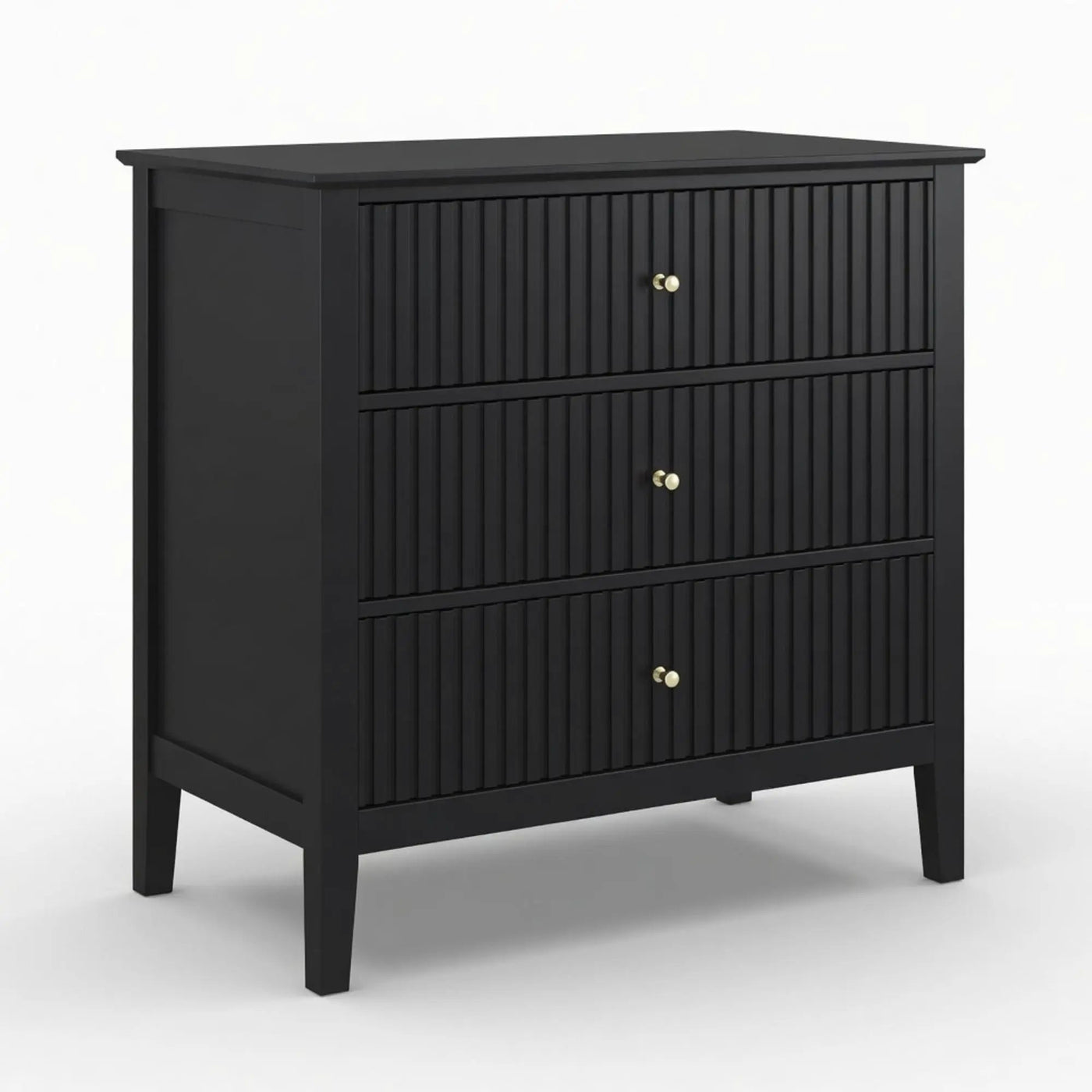 Fluted 3 Drawer Nightstand With Soft Close Slides by HouseOfZazla