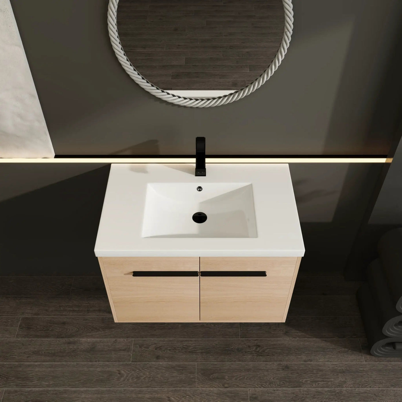 Bathroom Vanity Set With Resin Countertop Sink, 2 Doors by HouseOfZazla