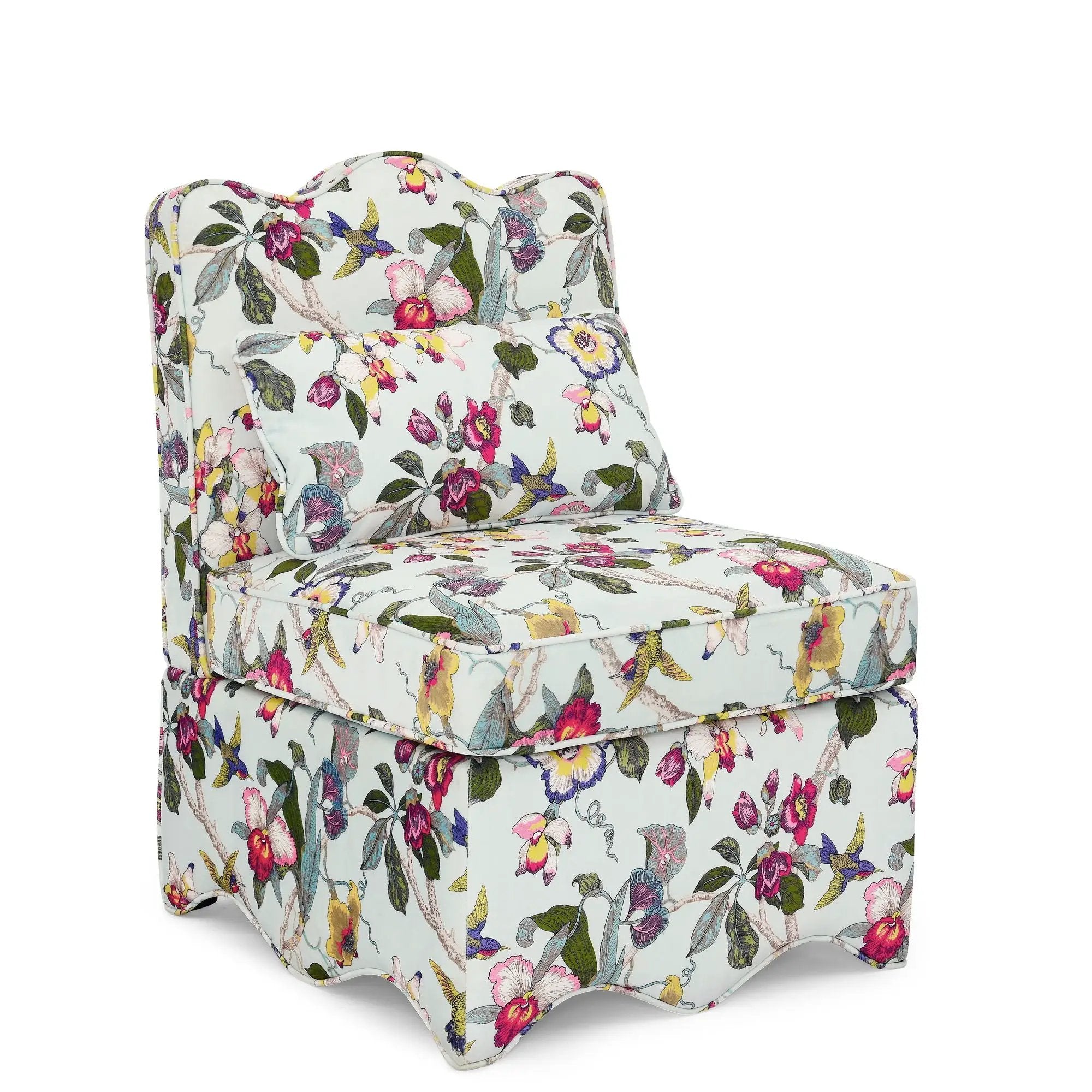 Stylish Flannel Dining Chair With Soft Cushion And Backrest by Unique Piece Furniture