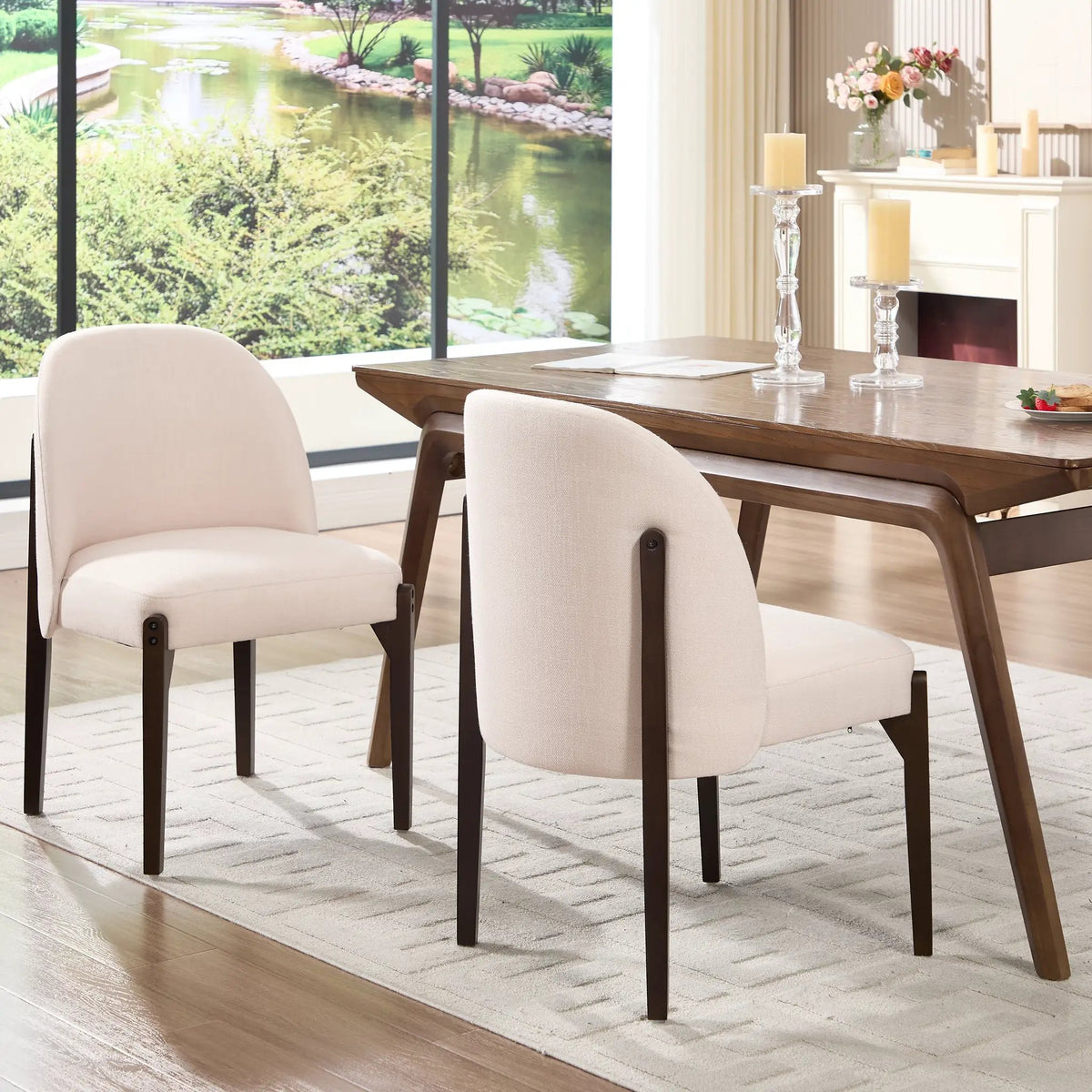 Wooden Dining Chairs Set of 2 by HouseOfZazla