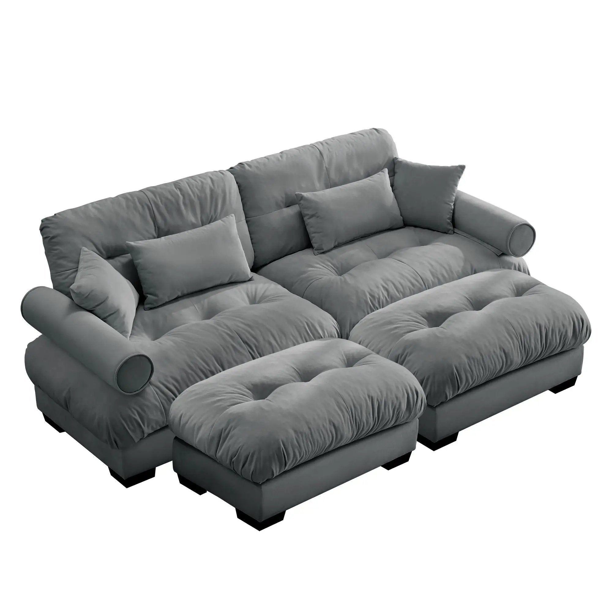 Super Comfort Oversized Modular Sectional Sofa With Movable Ottoman by HouseOfZazla