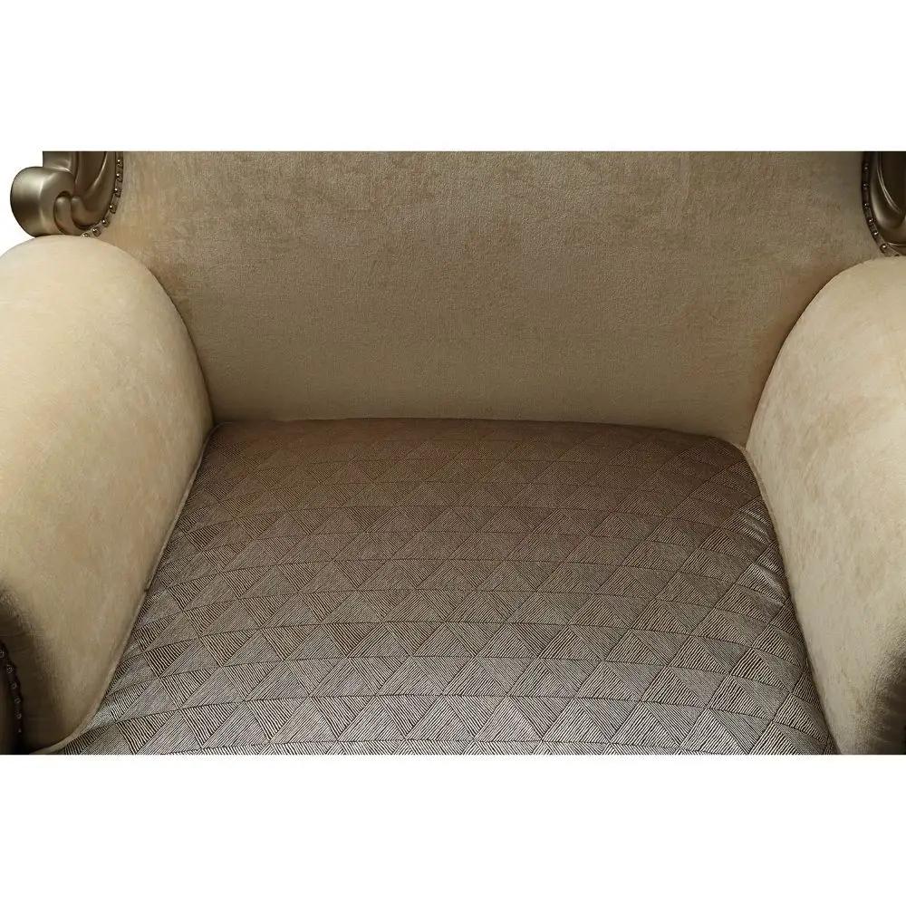 Ranita - Chair With 2 Pillows - Fabric & Champagne by Unique Piece Furniture