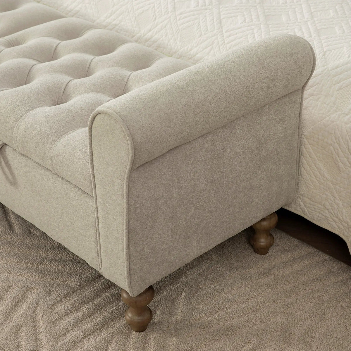 65.75" Wide Modern Upholstered Storage Bench by HouseOfZazla