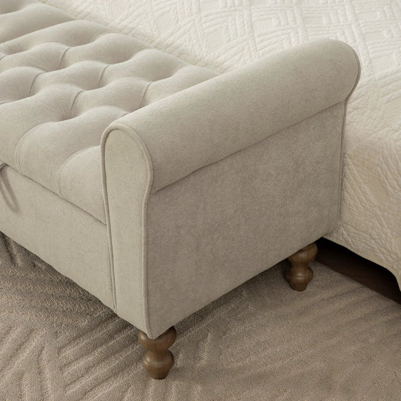 65.75" Wide Modern Upholstered Storage Bench by HouseOfZazla