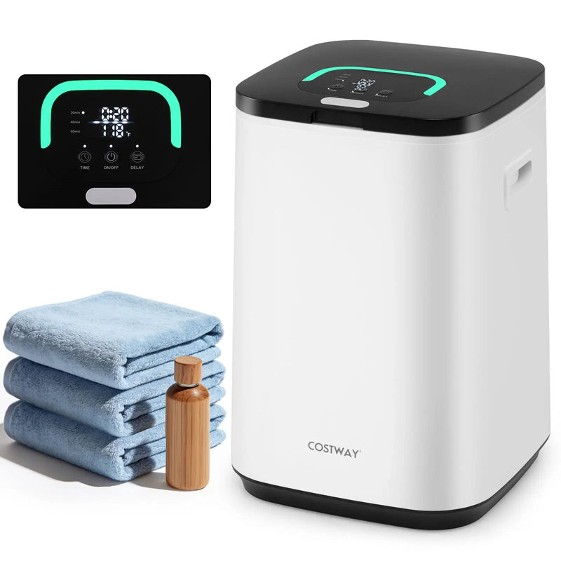 23L Large Hot Towel Heater with Rapid Heating and Adjustable Timer-White by DirectDeals