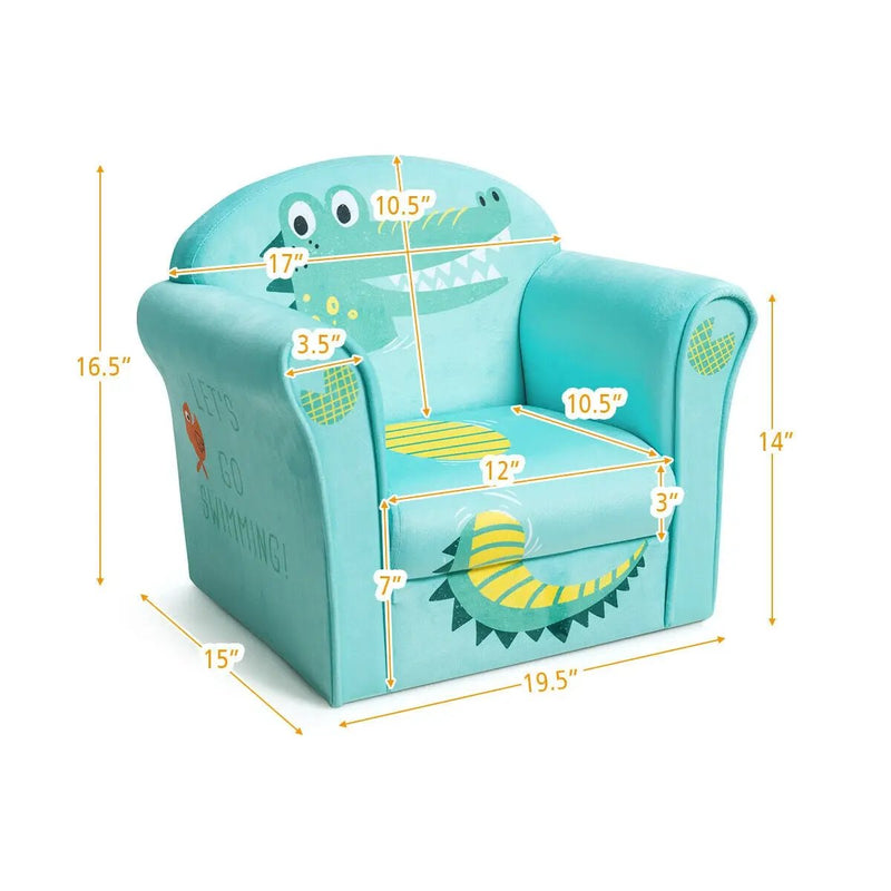 Kids Crocodile Armrest Upholstered Couch by DirectDeals