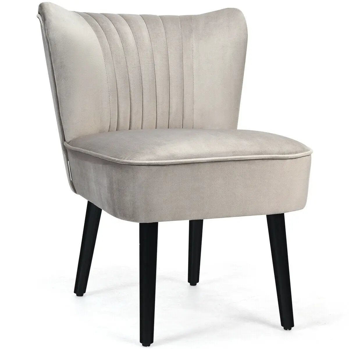 Set of 2 Upholstered Modern Leisure Club Chairs with Solid Wood Legs, photo 14 of 24