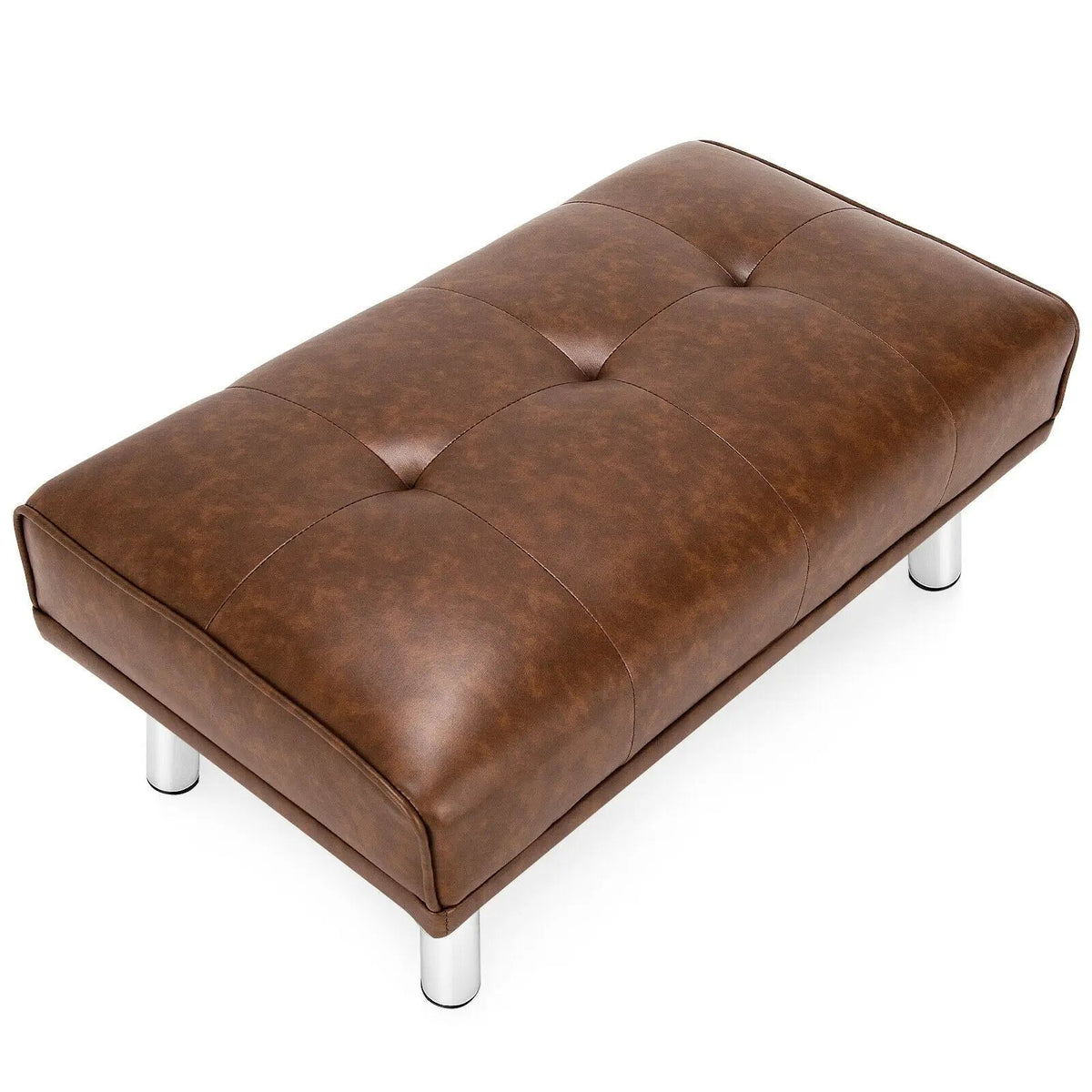 Rectangle Tufted Ottoman with Stainless Steel Legs for Living Room, photo 14 of 16