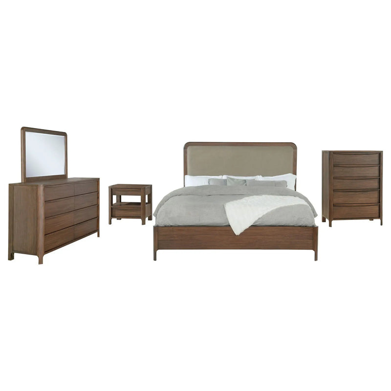 Maderia 5-piece Queen Bedroom Set Walnut by Unique Piece Furniture
