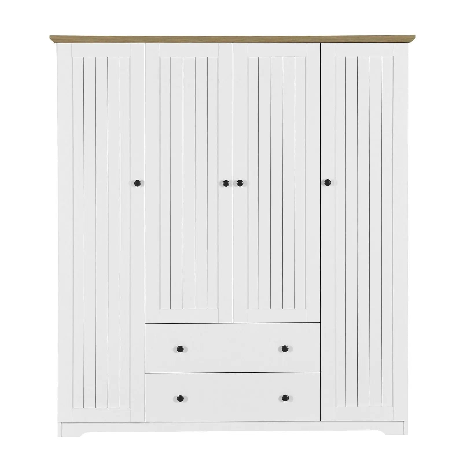 4 Door Wardrobe Armoire With 2 Drawers by Unique Piece Furniture
