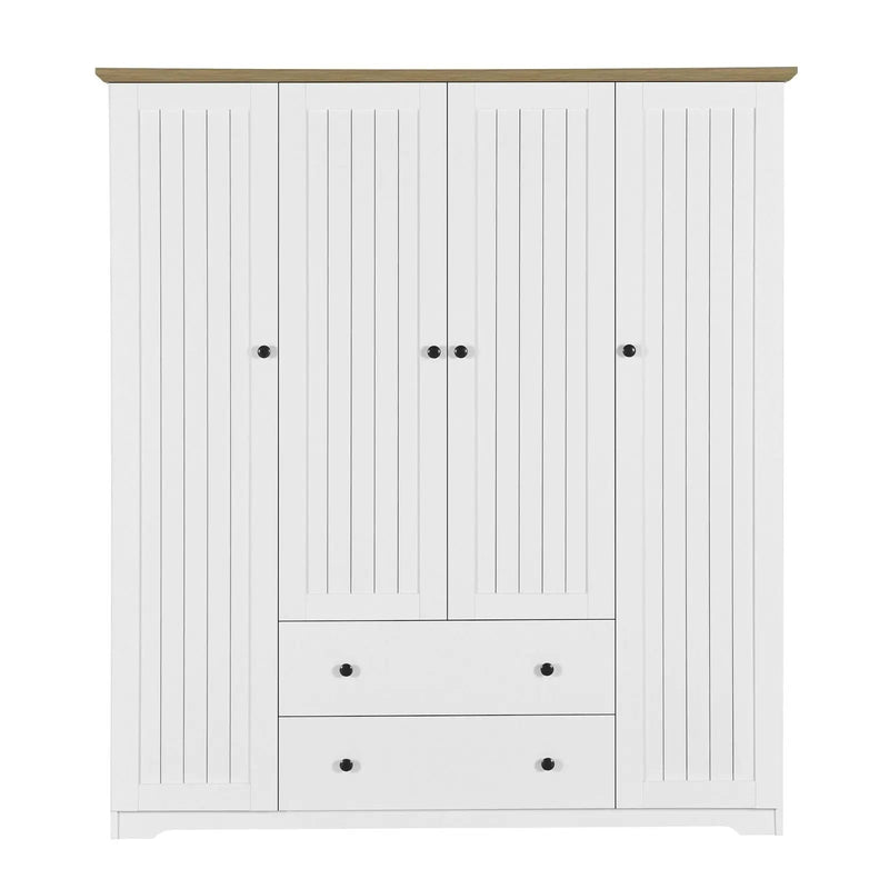 4 Door Wardrobe Armoire With 2 Drawers by Unique Piece Furniture