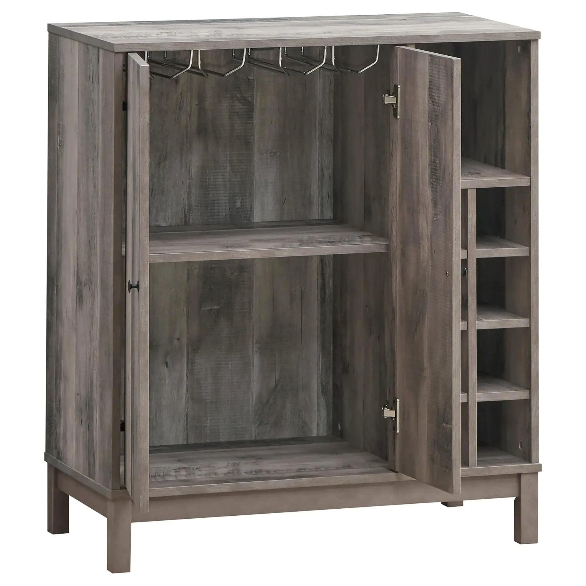 Wine Cabinet With 2 Doors - Gray by HouseOfZazla