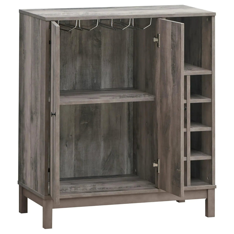 Wine Cabinet With 2 Doors - Gray by HouseOfZazla