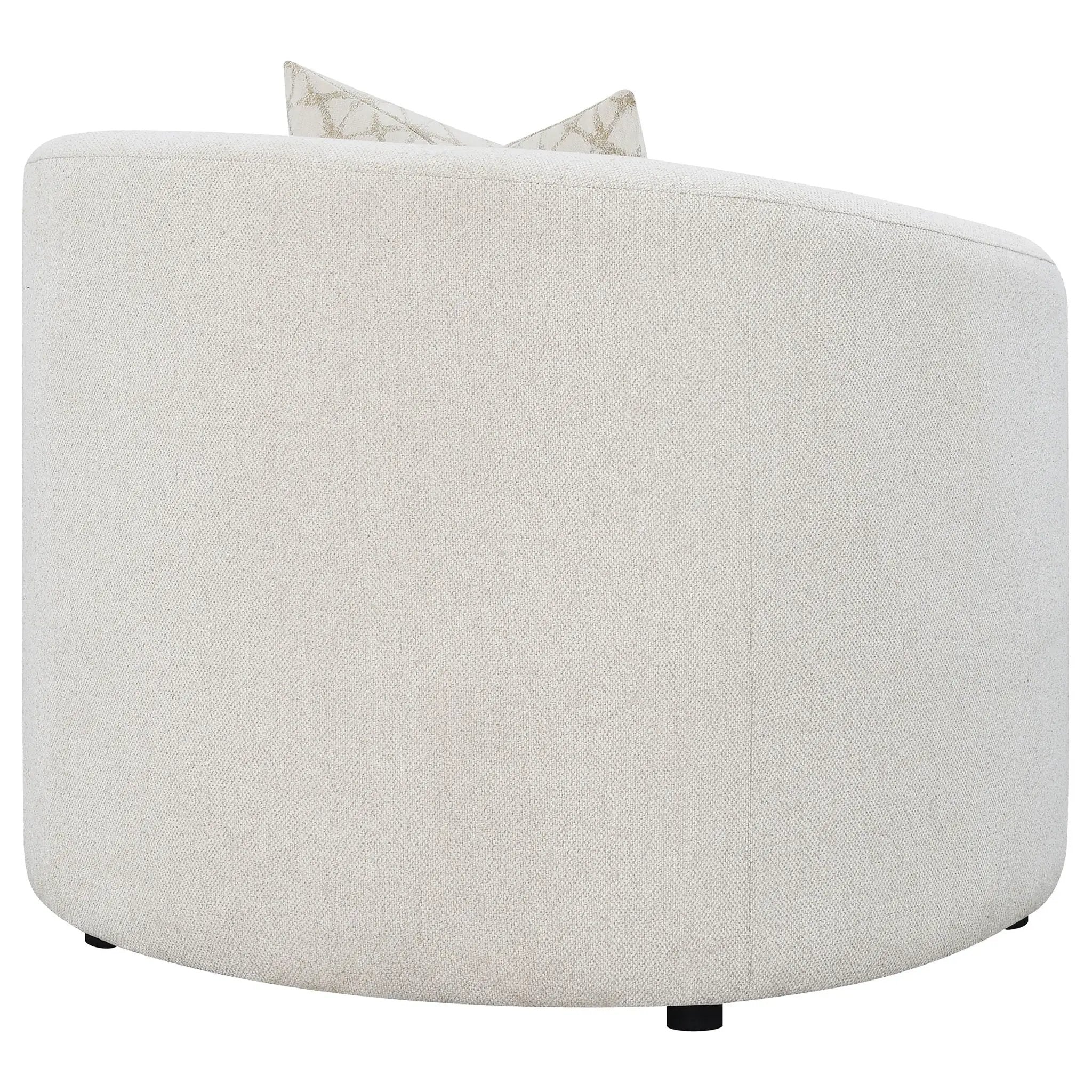 Rainn Boucle Upholstered Sloped Arm Accent Chair Latte by Unique Piece Furniture
