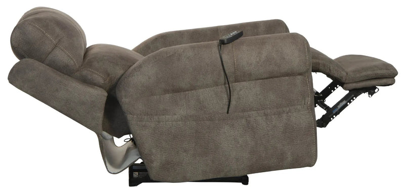 Tranquility - Power Headrest Power Lay Flat Reclining With CR3 Heat / Massage / Lumbar - Pewter by Unique Piece Furniture