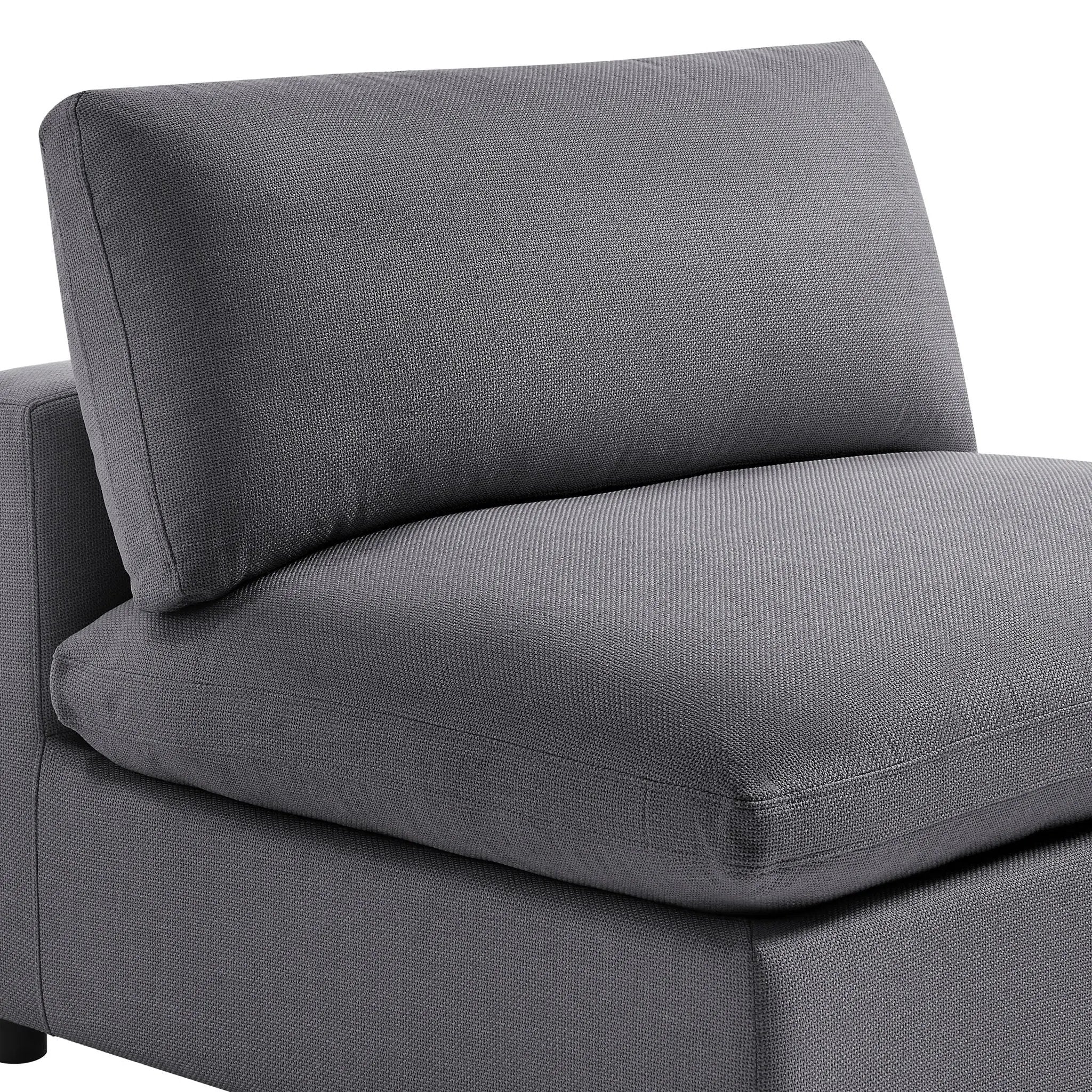 Cassandra - Armless Slipper Chair - Charcoal Gray by HouseOfZazla