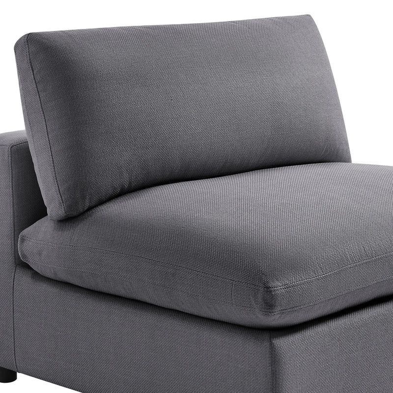 Cassandra - Armless Slipper Chair - Charcoal Gray by HouseOfZazla
