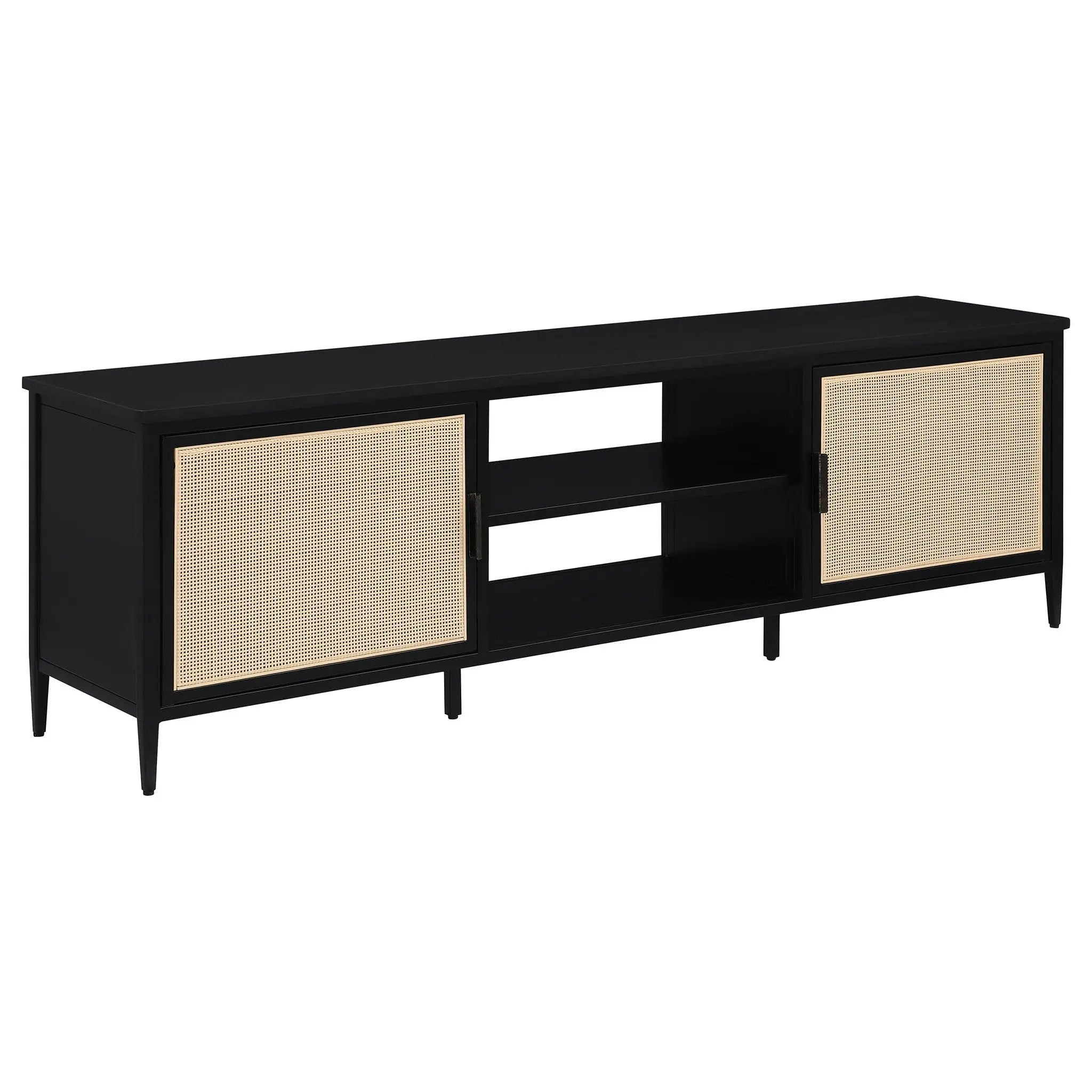 Amherst 2-door 70-inch Metal TV Stand Media Console Black by Unique Piece Furniture