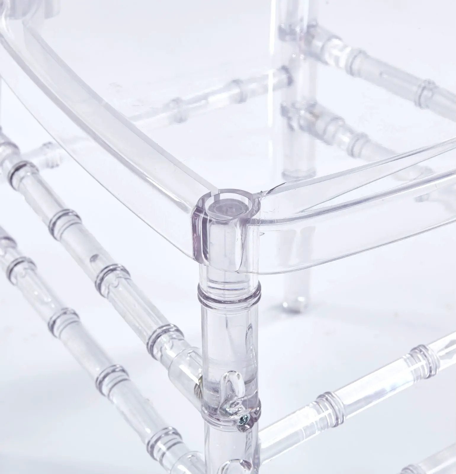 Welding Chair, Dining Chair, Plastic Seat (Set of 4) - Transparent by Unique Piece Furniture