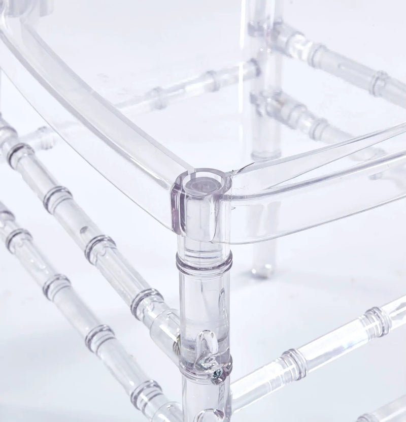 Welding Chair, Dining Chair, Plastic Seat (Set of 4) - Transparent by Unique Piece Furniture