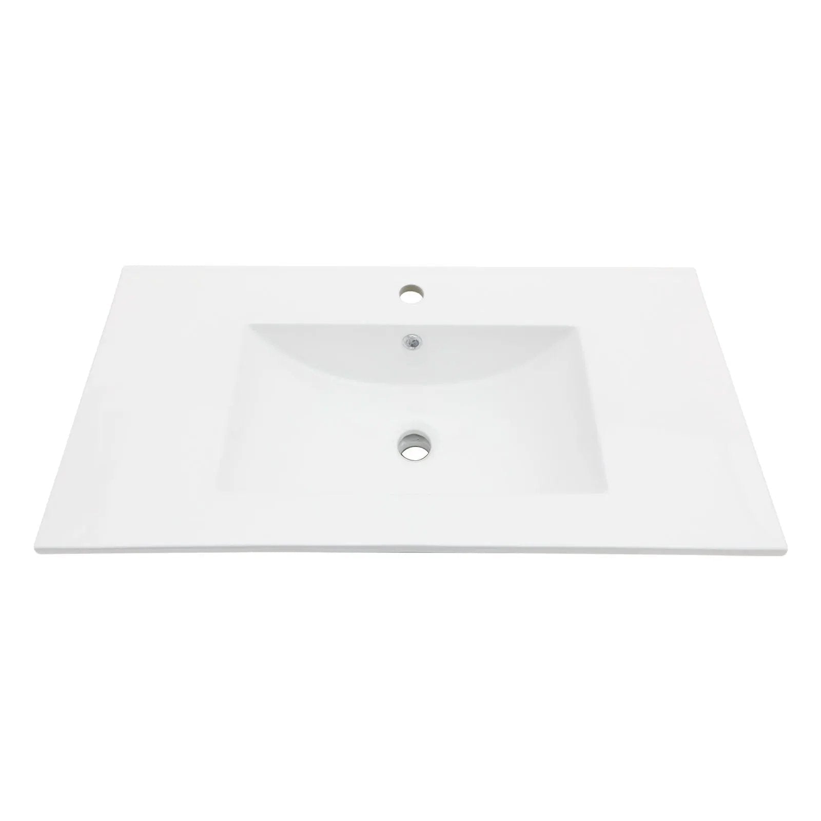Premium Rectangular Vanity Top With Single Faucet Hole And Overflow by HouseOfZazla