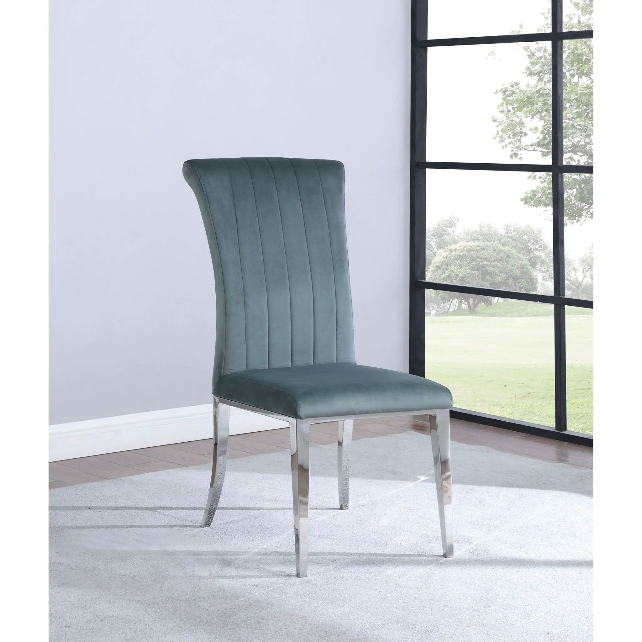 Tufted Side Upholstered Dining Chair (Set of 2) - Gray by HouseOfZazla