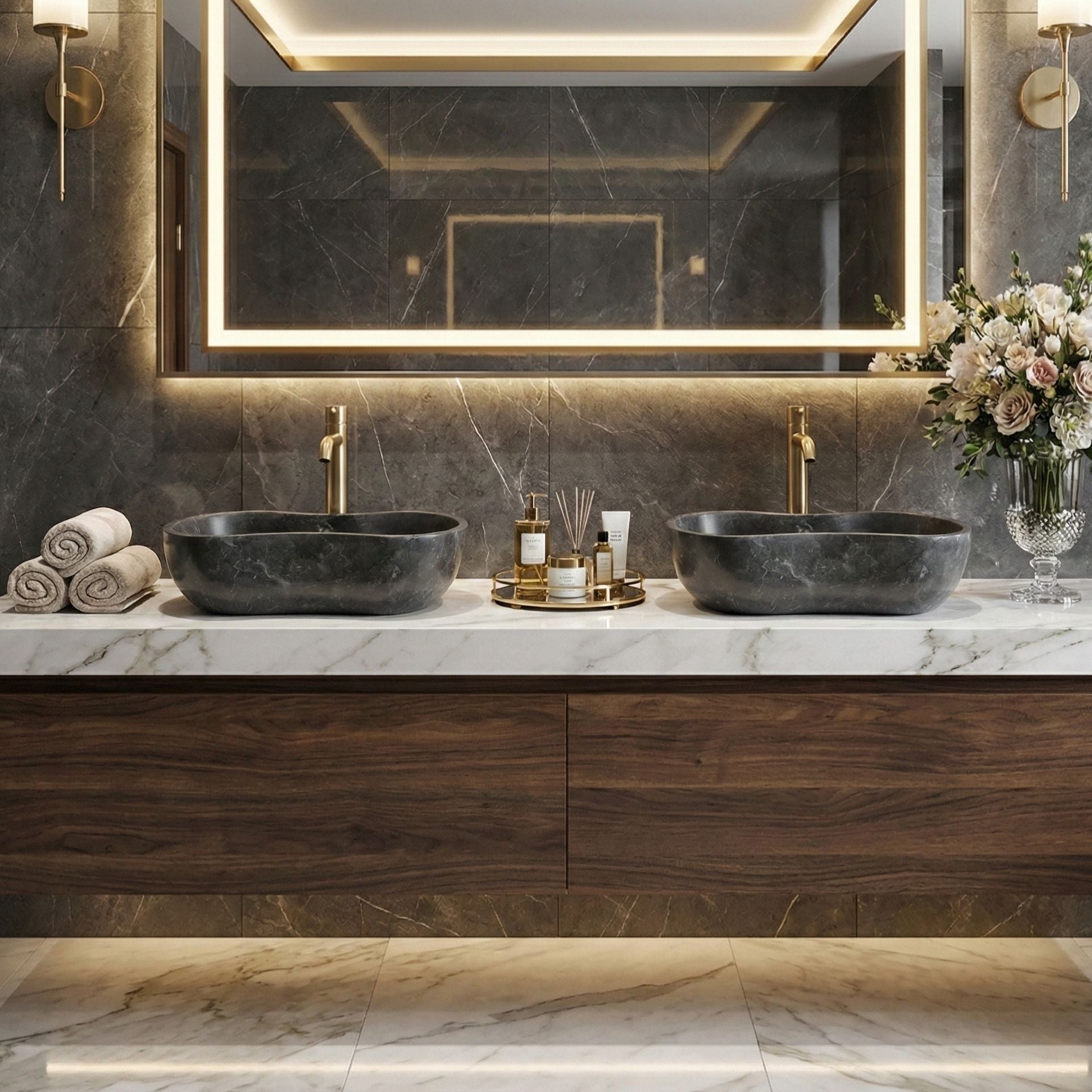 Bathroom Vessel Sink With Wavy Design by HouseOfZazla
