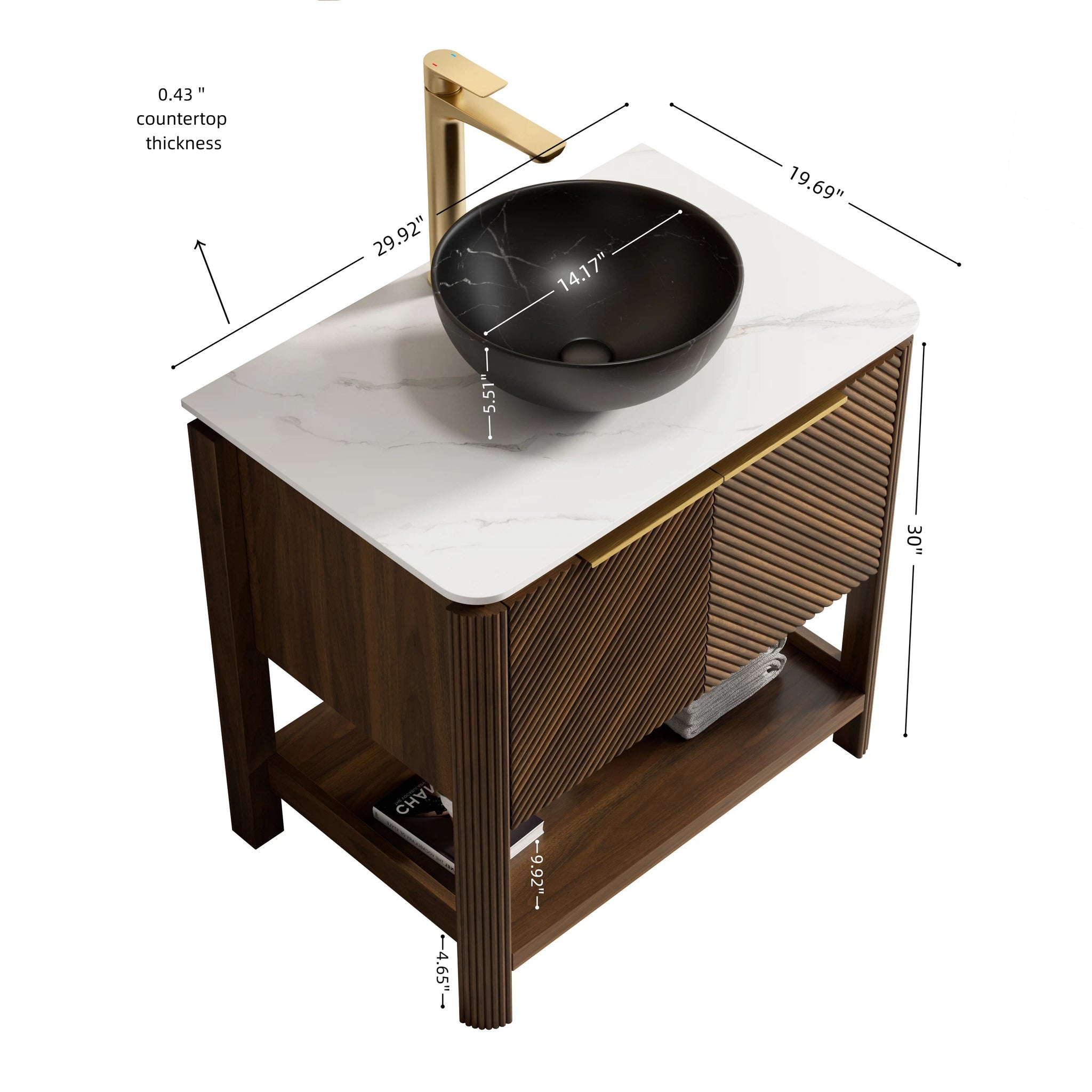 INDIGO 30" Bathroom Vanity and Sink by HouseOfZazla
