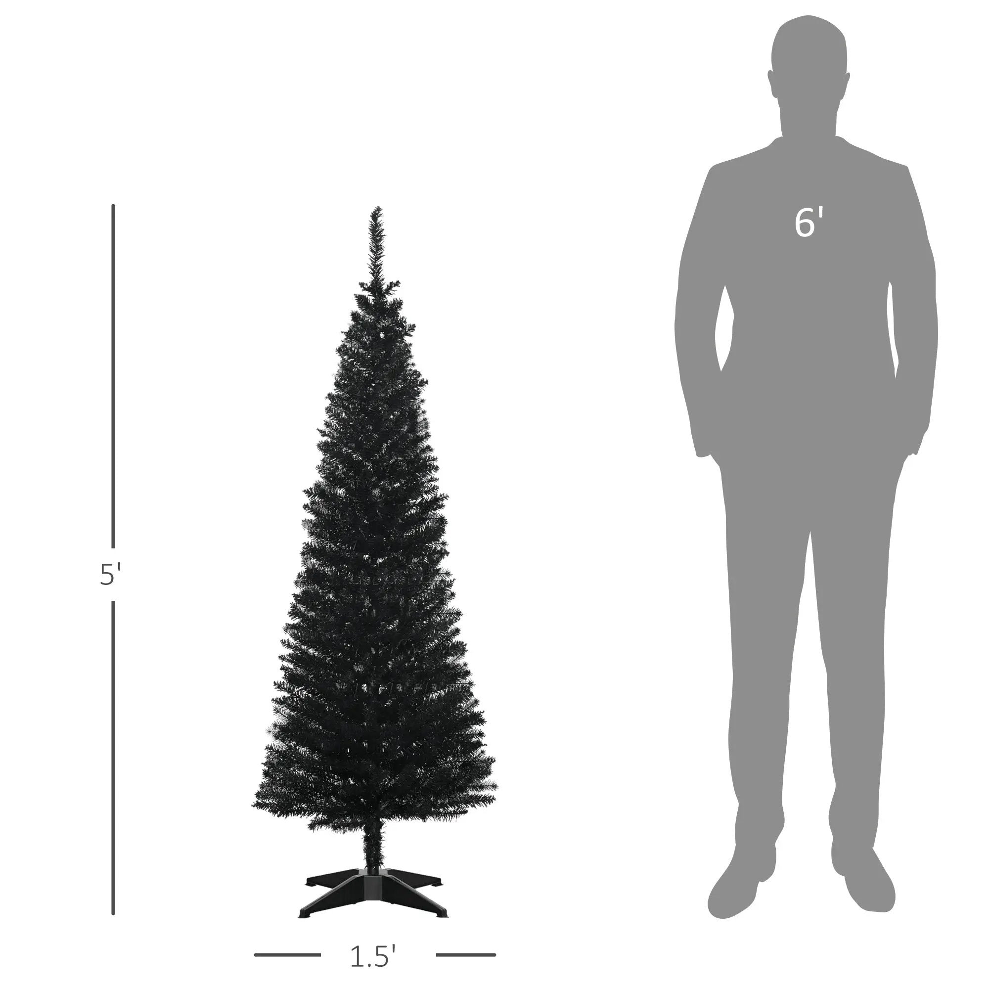 HOMCOM 5' Artificial Pencil Christmas Tree by HouseOfZazla