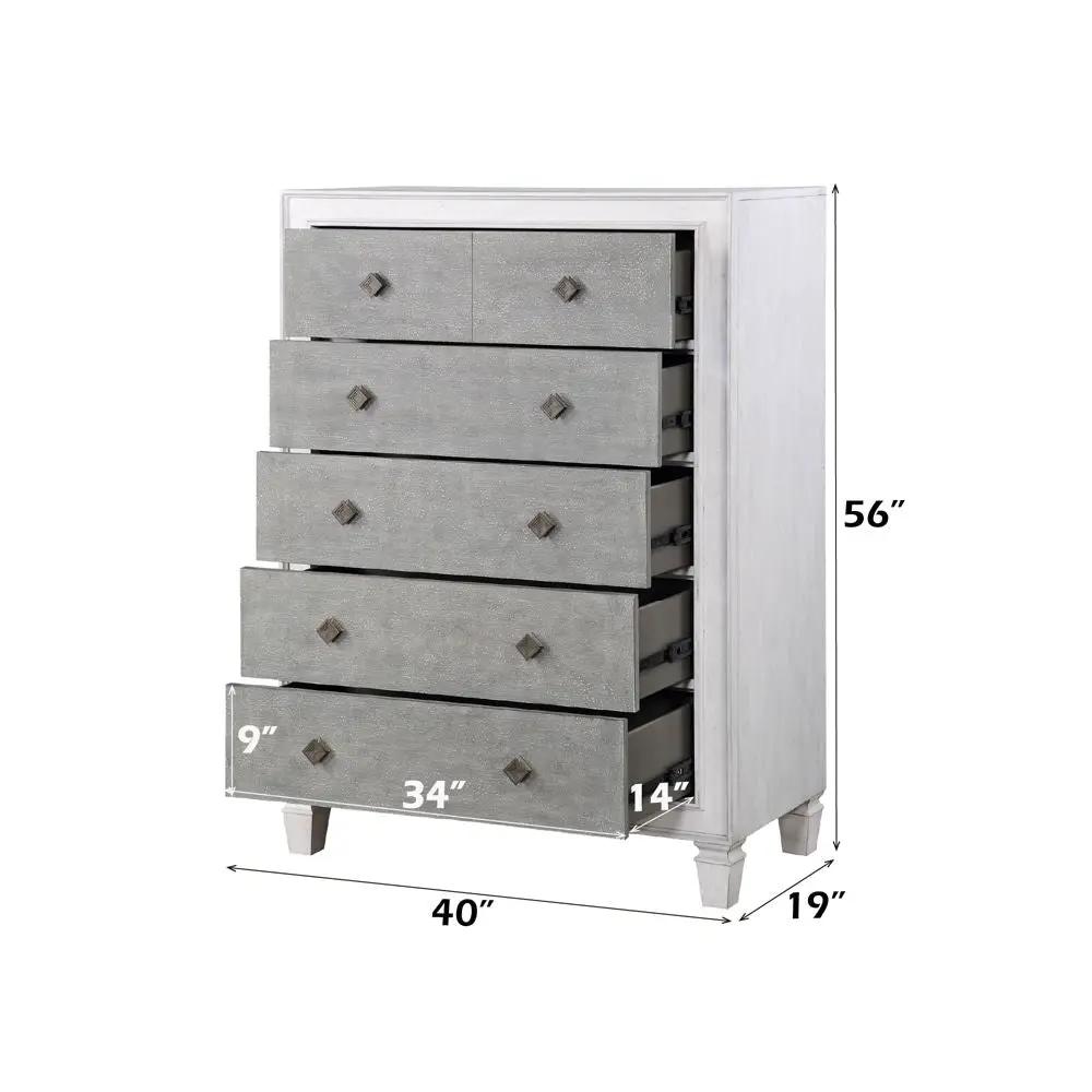 Katia - Chest - Rustic Gray & Weathered White by Unique Piece Furniture