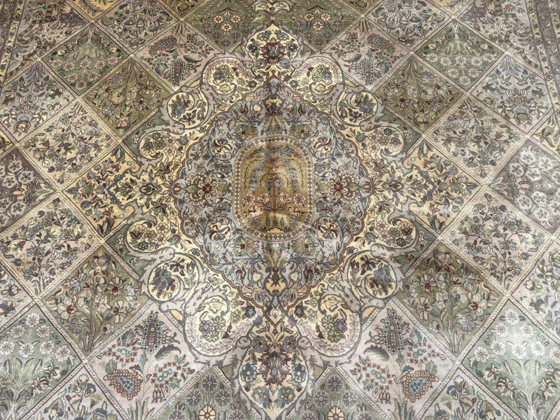 Pak Persian Rug 9x12, Diamond Panel Design, Fine 225 KPSI, Wool by Jewel Rugs