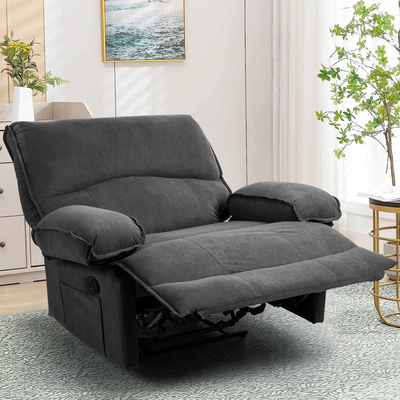Oversized Manual Recliner Chair Sofa For Living Room by Unique Piece Furniture