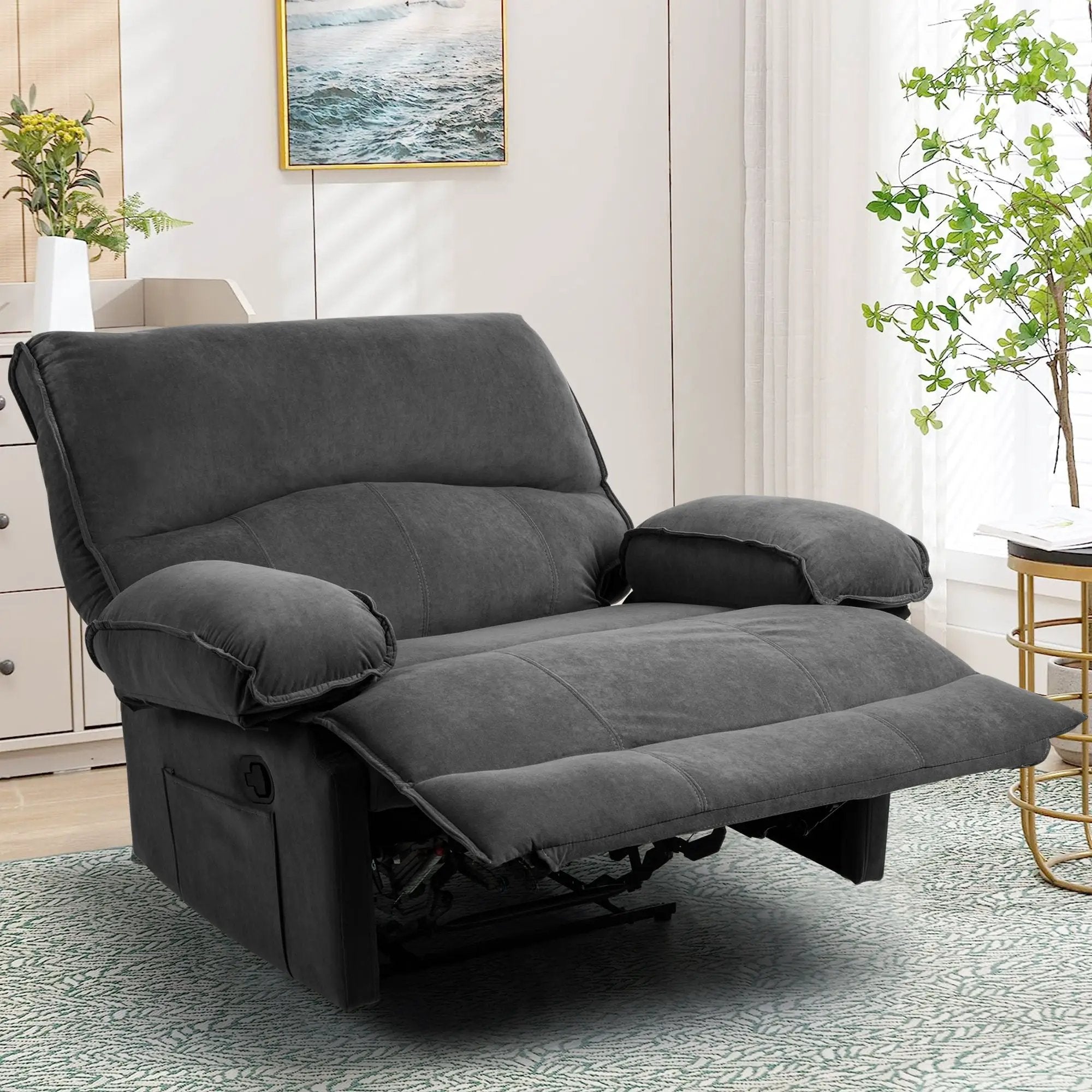 Oversized Manual Recliner Chair Sofa For Living Room by Unique Piece Furniture