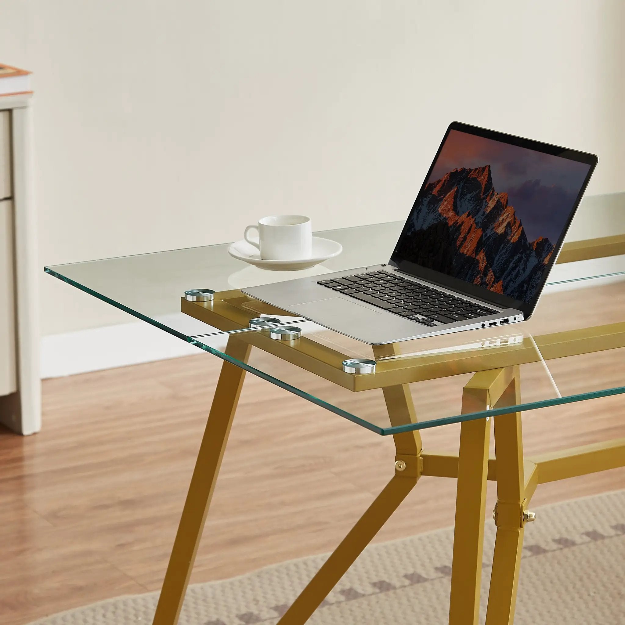 70.9-Inch Rectangular Glass Dining Table by HouseOfZazla
