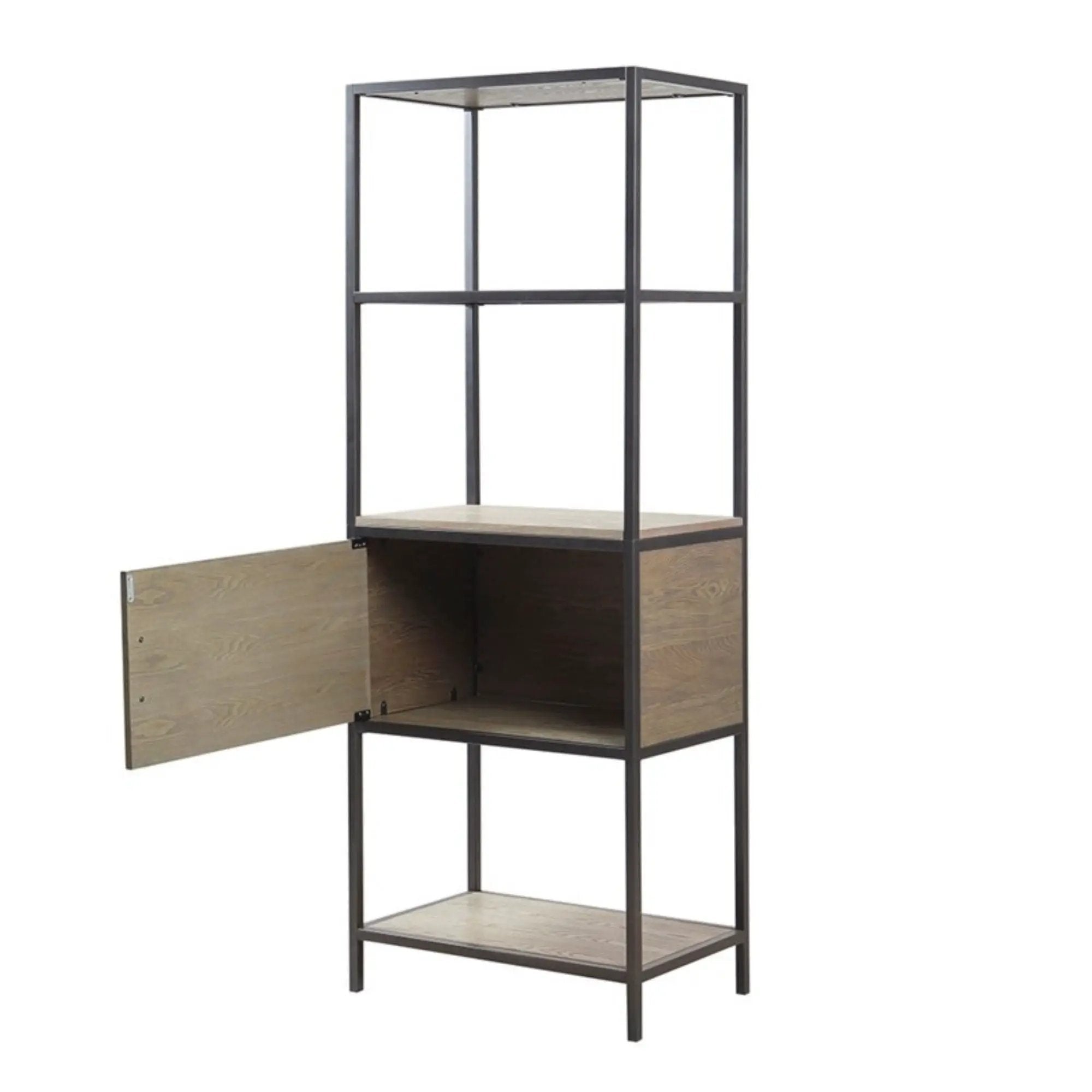 Darley - 3 Shelf Bookcase With Storage Cabinet - Gray by HouseOfZazla