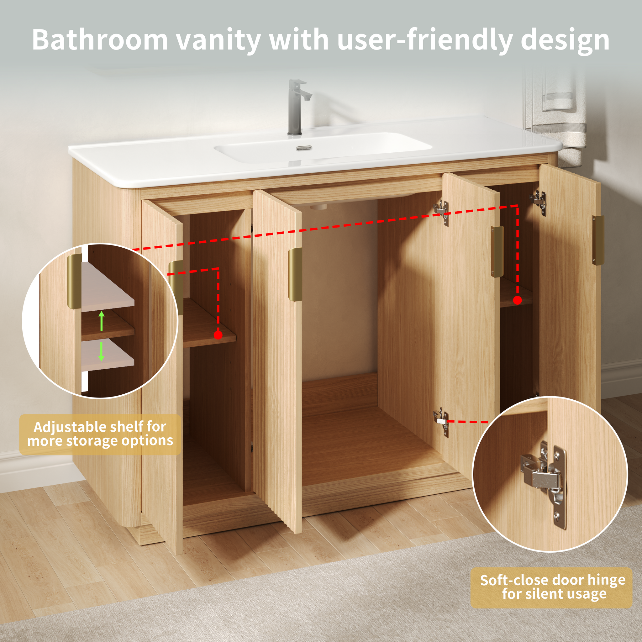 48 Inch Freestanding Bathroom Vanity by HouseOfZazla