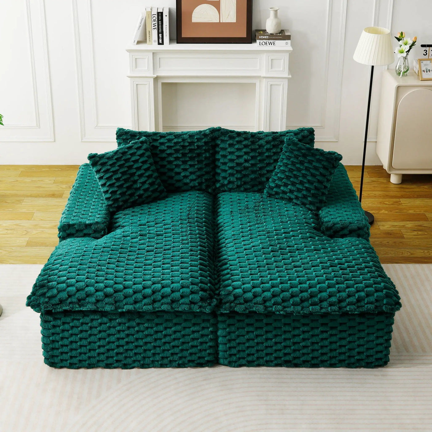 Double Chaise Lounge With Full Compressed Sponge by HouseOfZazla