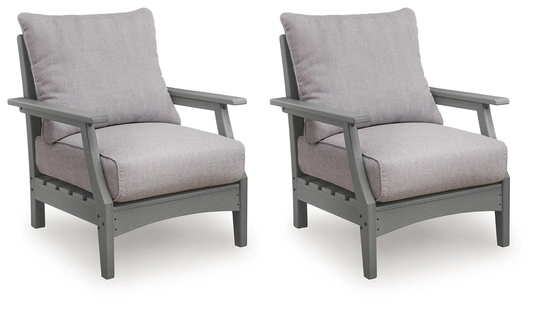 Cove Beach - Lounge Chair With Cushion (Set of 2) - Gray by Unique Piece Furniture