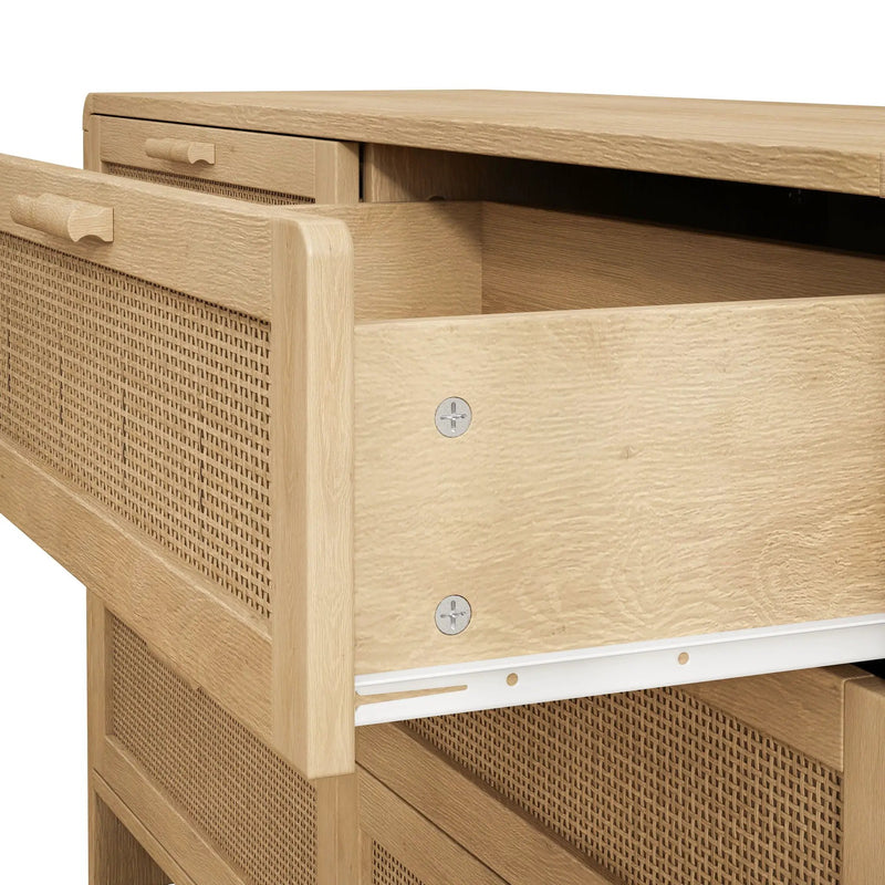 Modern Arc Shaped Corner Rattan Cabinet With 6 Drawers by HouseOfZazla