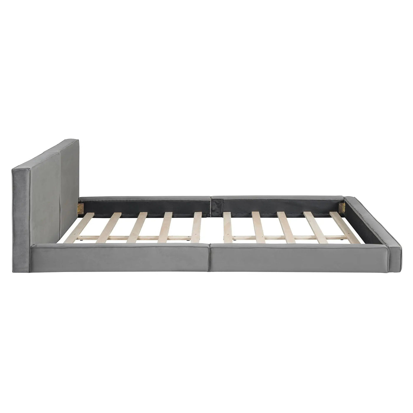 Upholstered Platform Bed, Grounded Bed With Solid Frame by Unique Piece Furniture