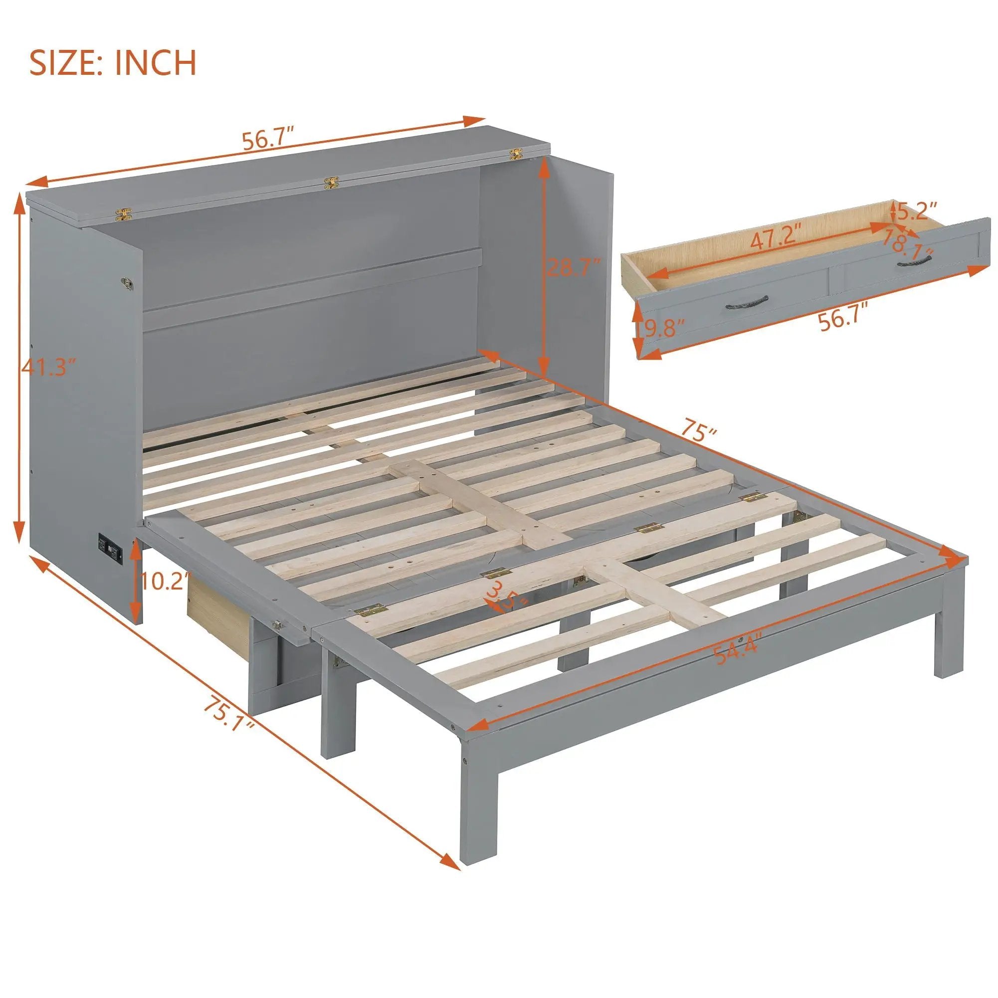 Murphy Bed With Large Drawers by HouseOfZazla